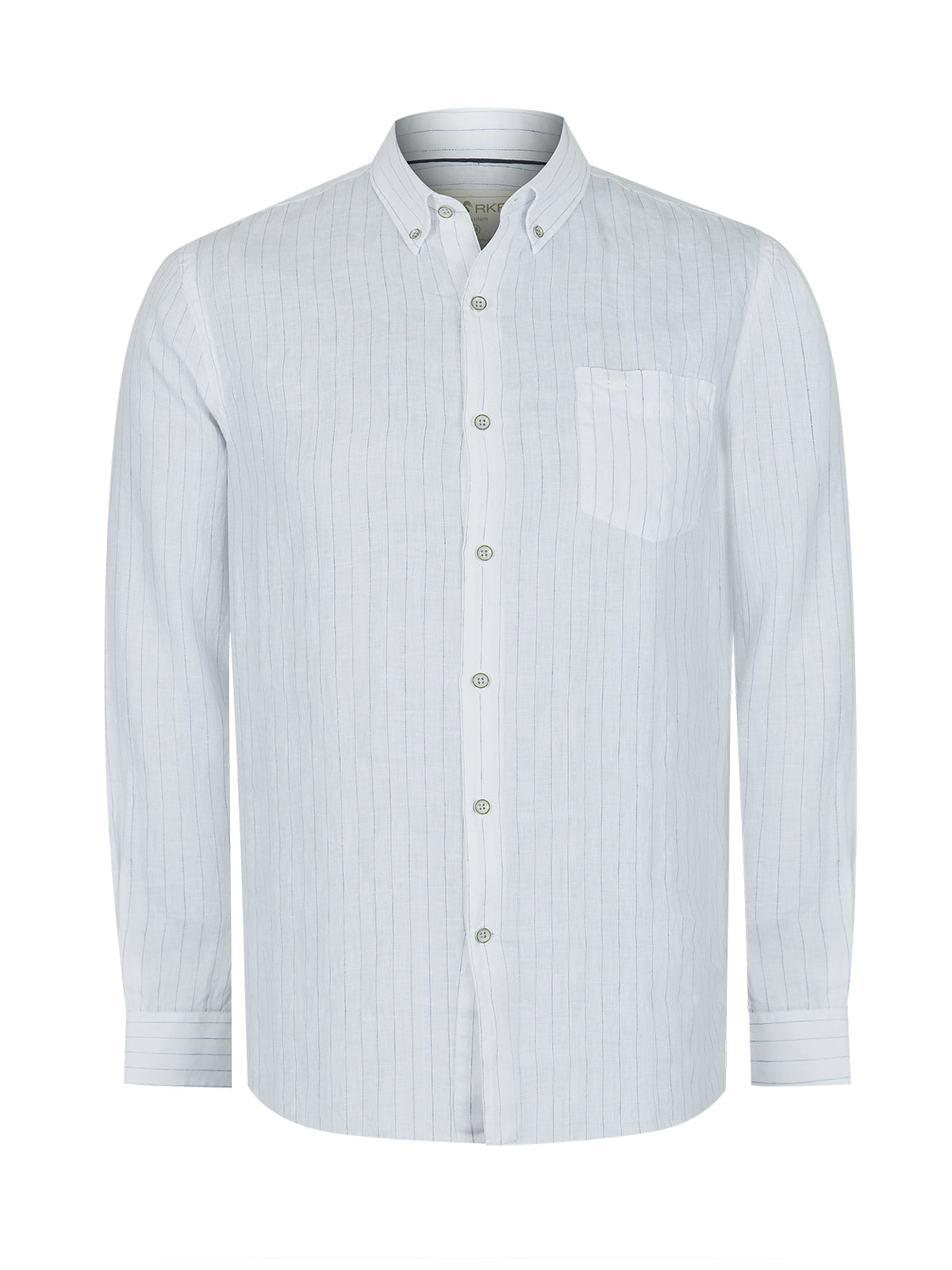 Camisa Lino Orgánico Hombre Fantasy Blanco Rockford