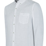 Camisa Lino Orgánico Hombre Fantasy Blanco Rockford