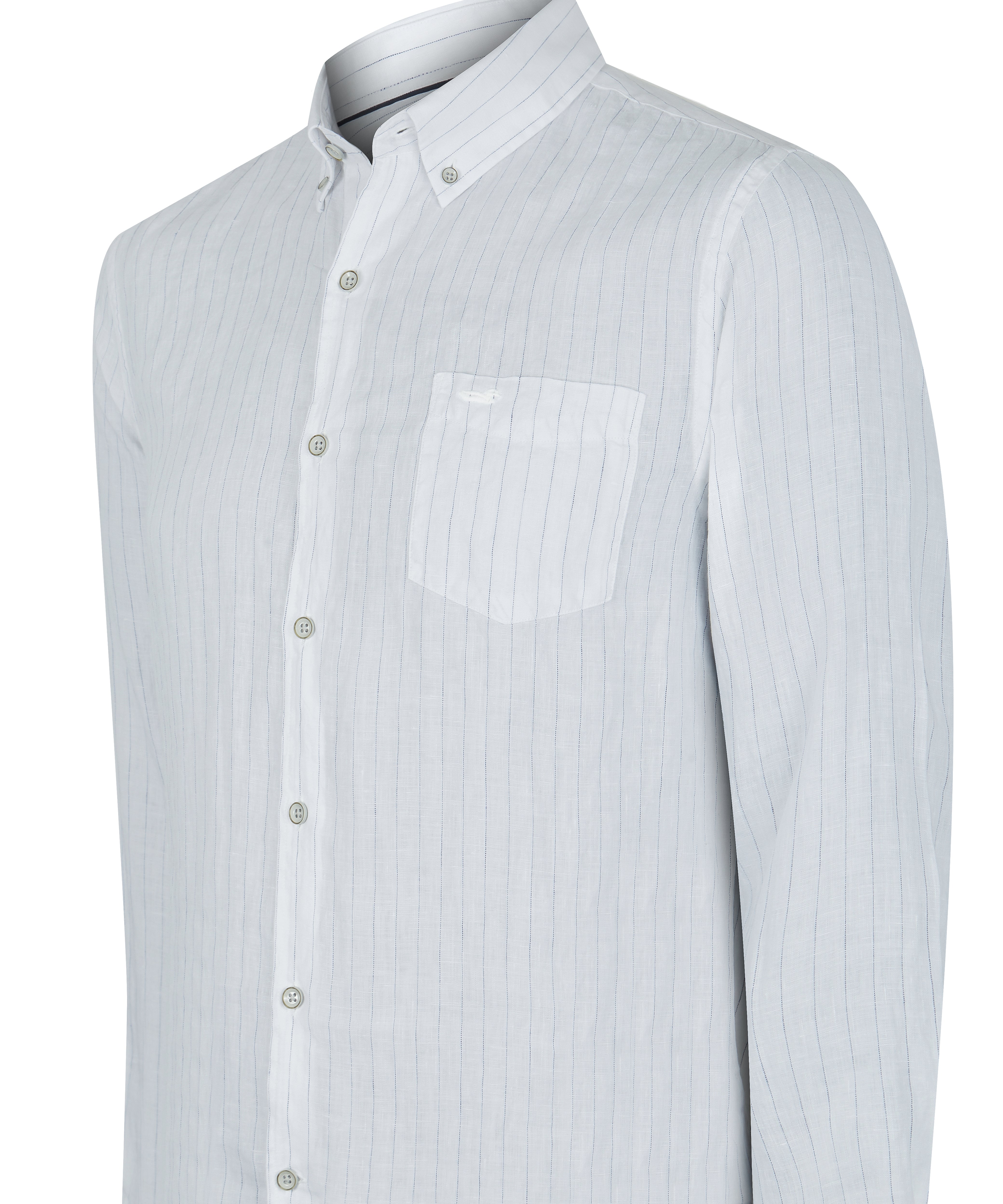 Camisa Lino Orgánico Hombre Fantasy Blanco Rockford