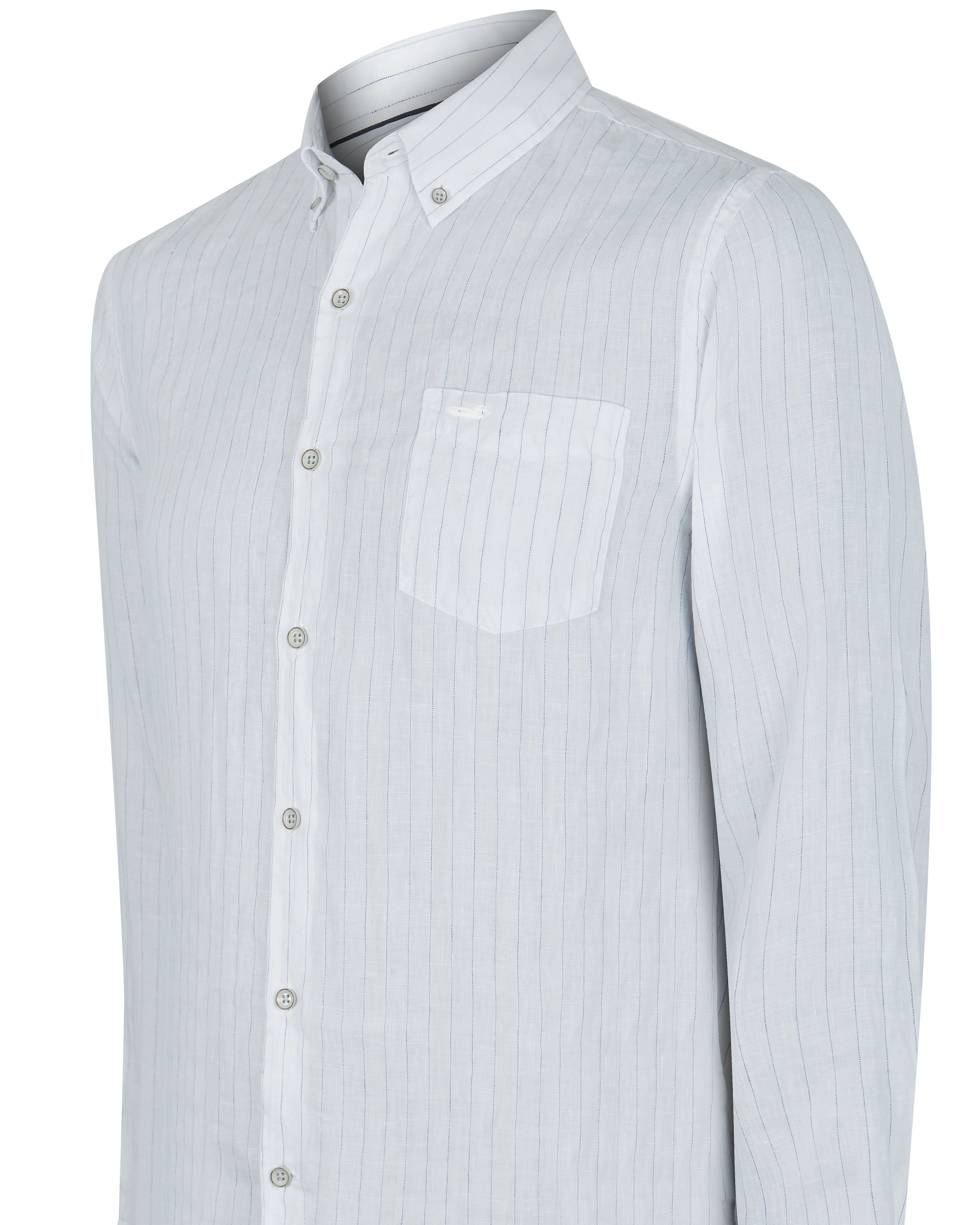 Camisa Lino Orgánico Hombre Fantasy Blanco Rockford