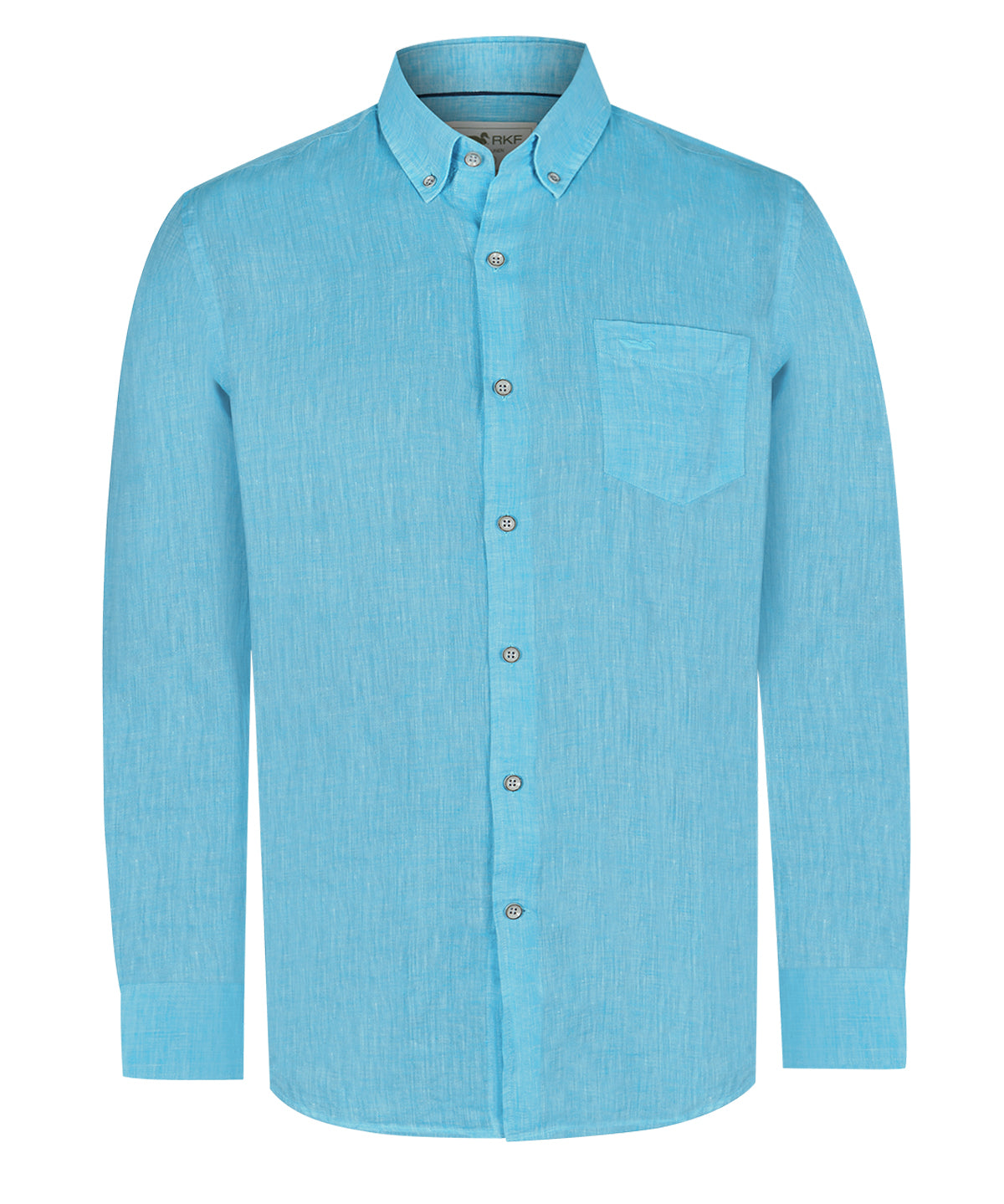 Camisa Lino Orgánico Hombre Fantasy Celeste Rockford