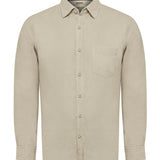 Camisa Lino Hombre Linen Beige Rockford