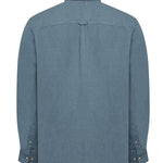 Camisa Lino Hombre Linen Azul Rockford