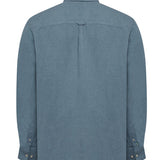 Camisa Lino Hombre Linen Azul Rockford