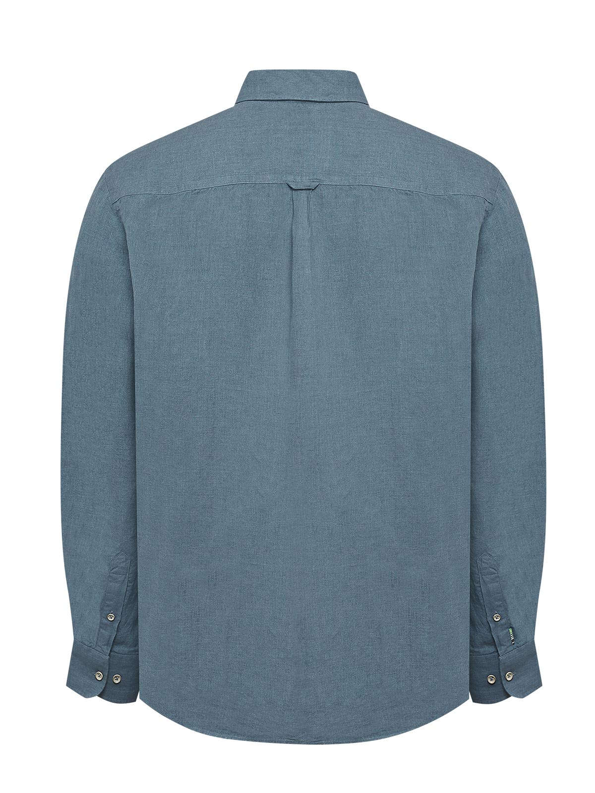 Camisa Lino Hombre Linen Azul Rockford