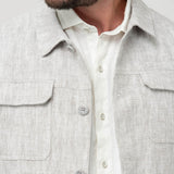 Chaqueta Lino Hombre Toscana Beige Rockford