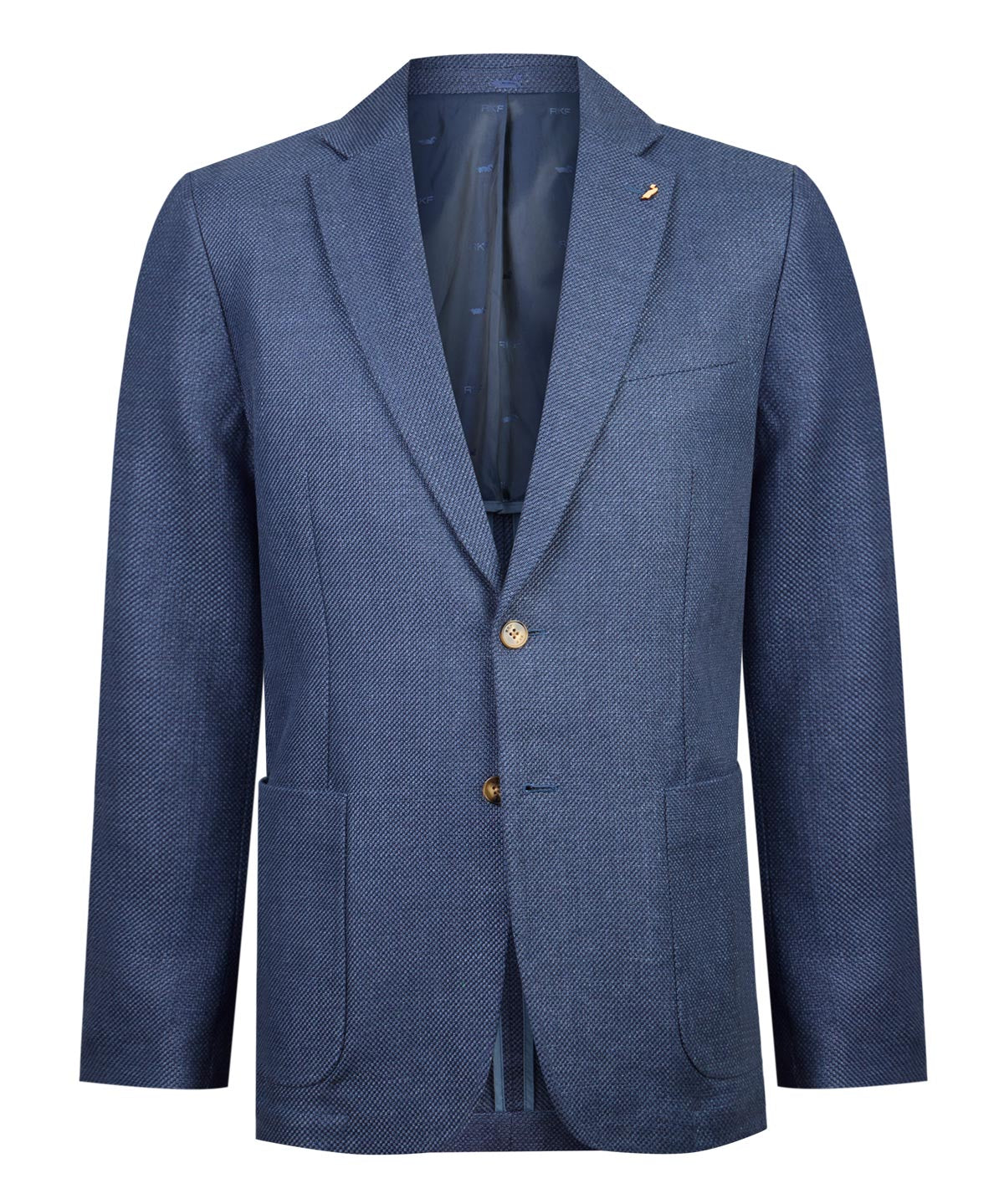 Chaqueta Lino Orgánico Hombre Salento Azul Rockford