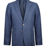 Chaqueta Lino Orgánico Hombre Salento Azul Rockford