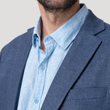 Chaqueta Lino Orgánico Hombre Salento Azul Rockford