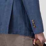 Chaqueta Lino Orgánico Hombre Salento Azul Rockford