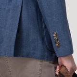 Chaqueta Lino Orgánico Hombre Salento Azul Rockford