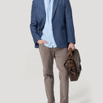 Chaqueta Lino Orgánico Hombre Salento Azul Rockford