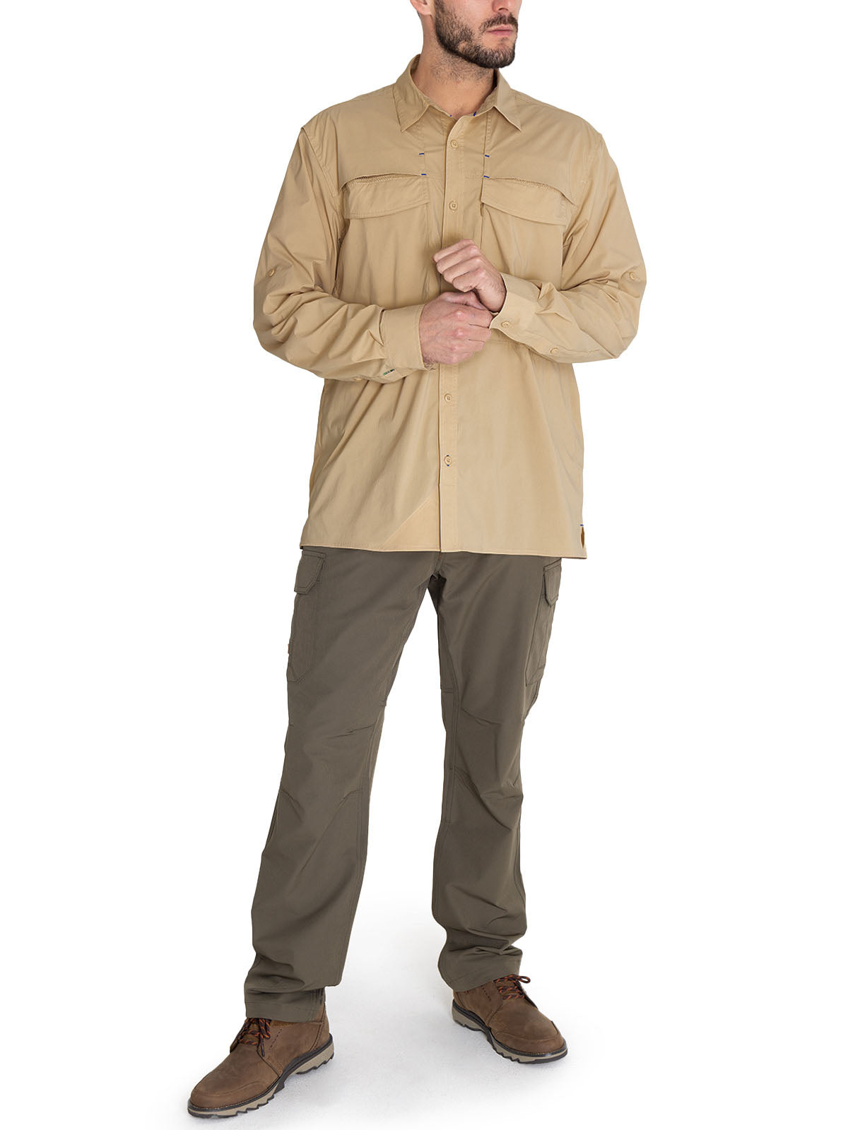 Camisa Upf Hombre Chungara Beige Rockford