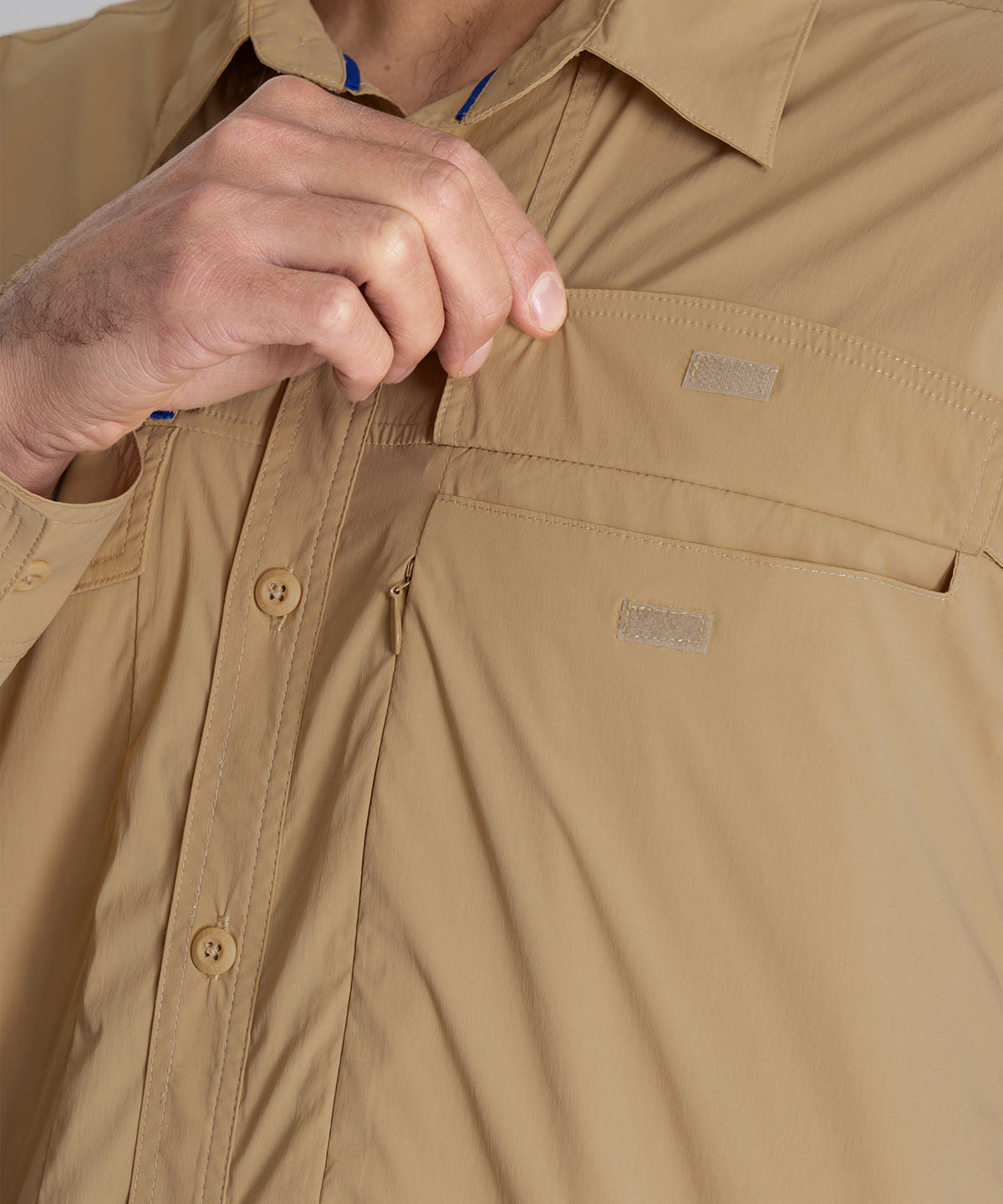 Camisa Upf Hombre Chungara Beige Rockford
