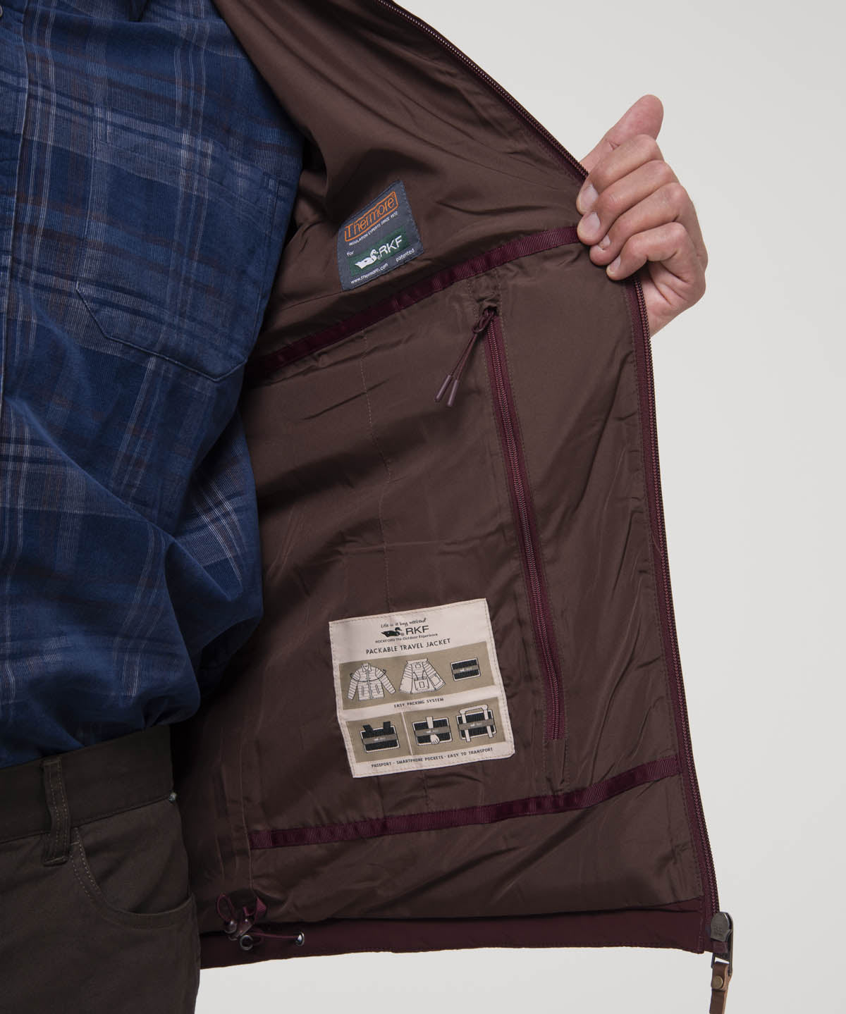 Chaqueta Sin Mangas Nylon Hombre Journey Café Rockford