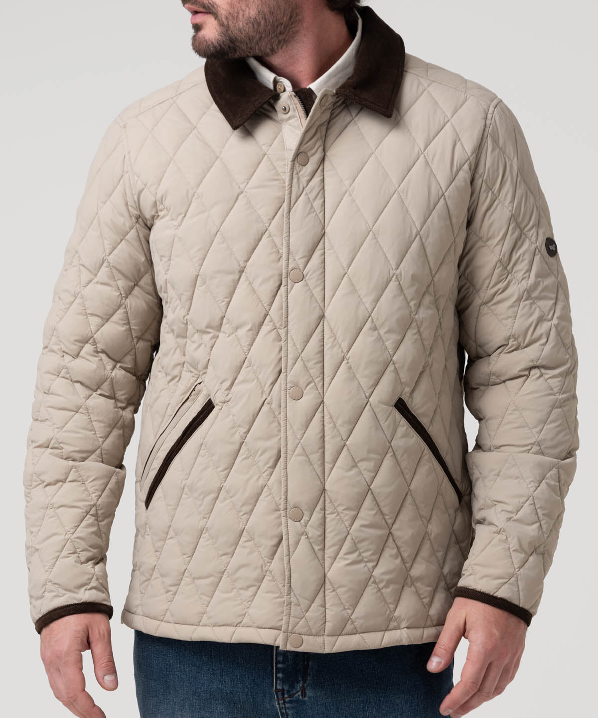 Parka Nylon Hombre Newport Crema Rockford