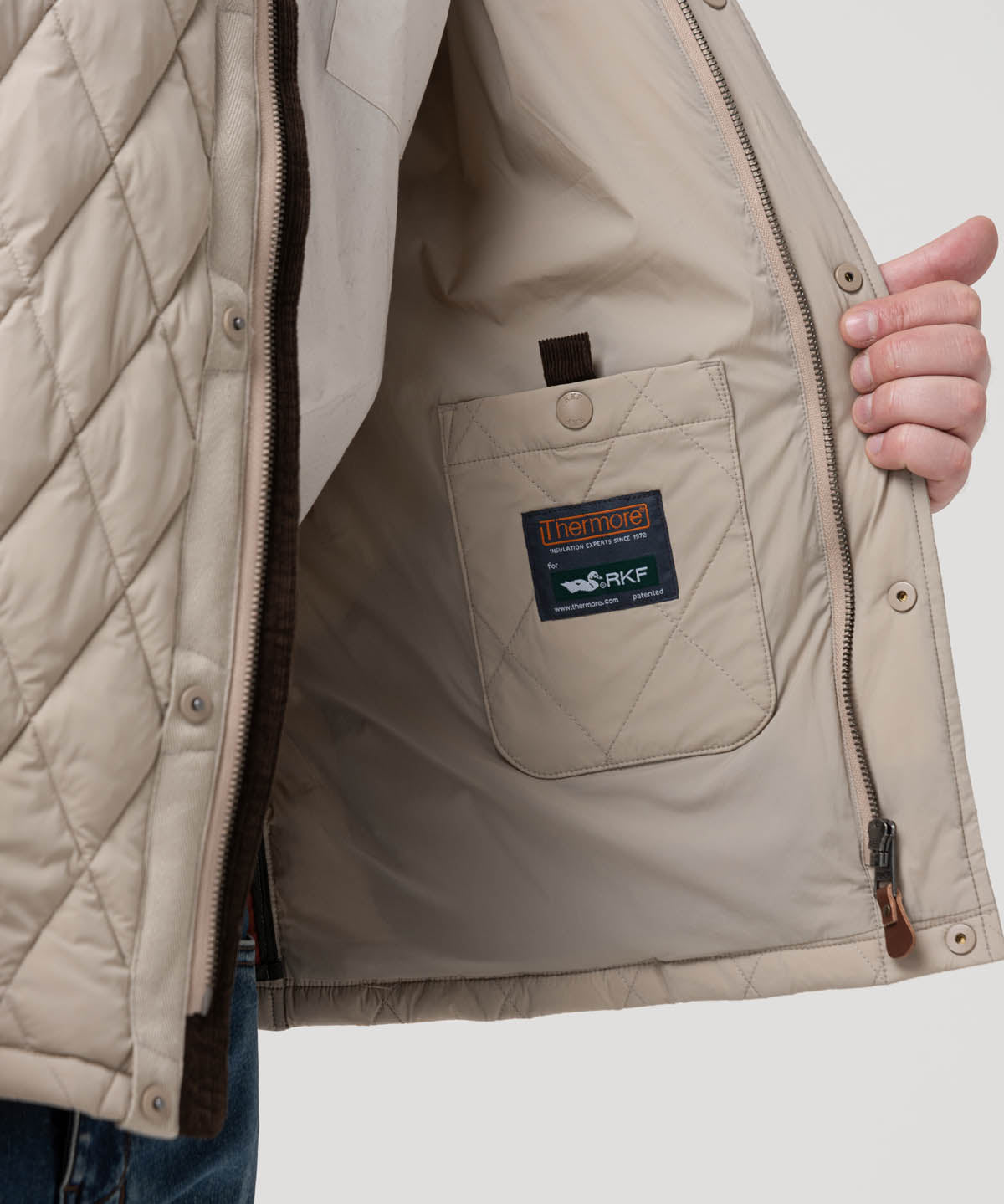 Parka Nylon Hombre Newport Crema Rockford