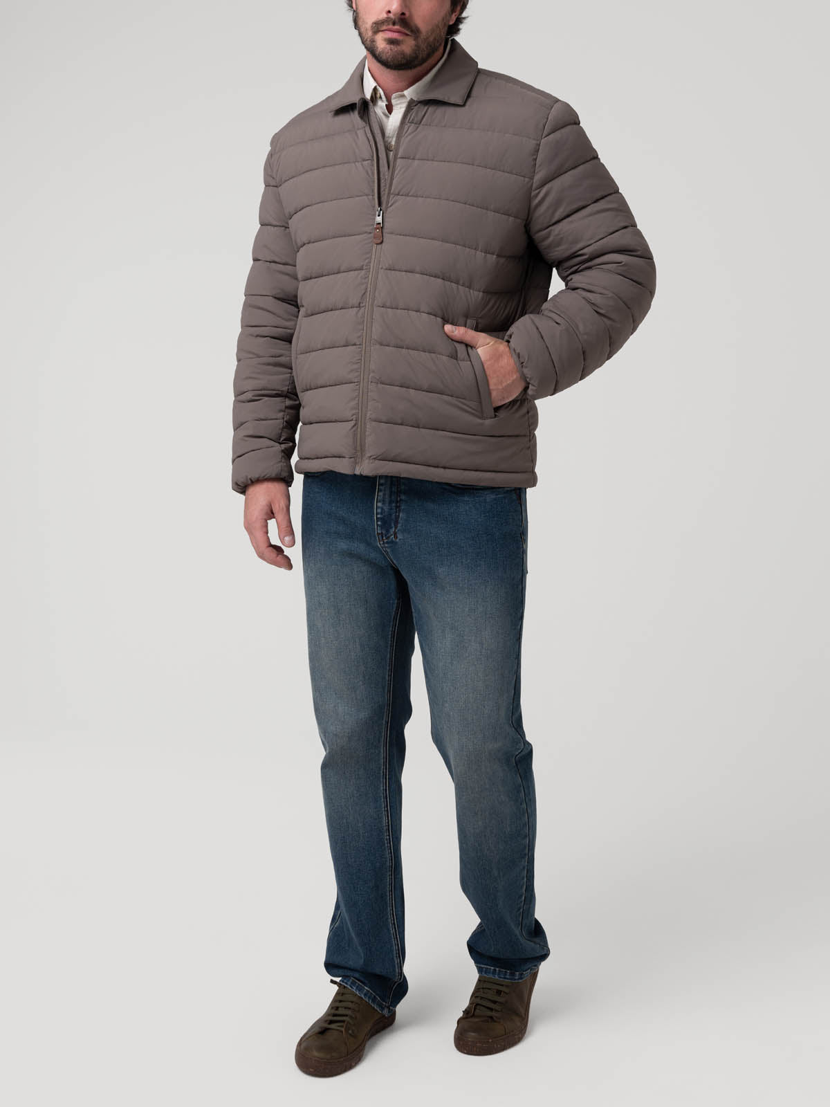 Parka Nylon Hombre Exeter Gris Rockford