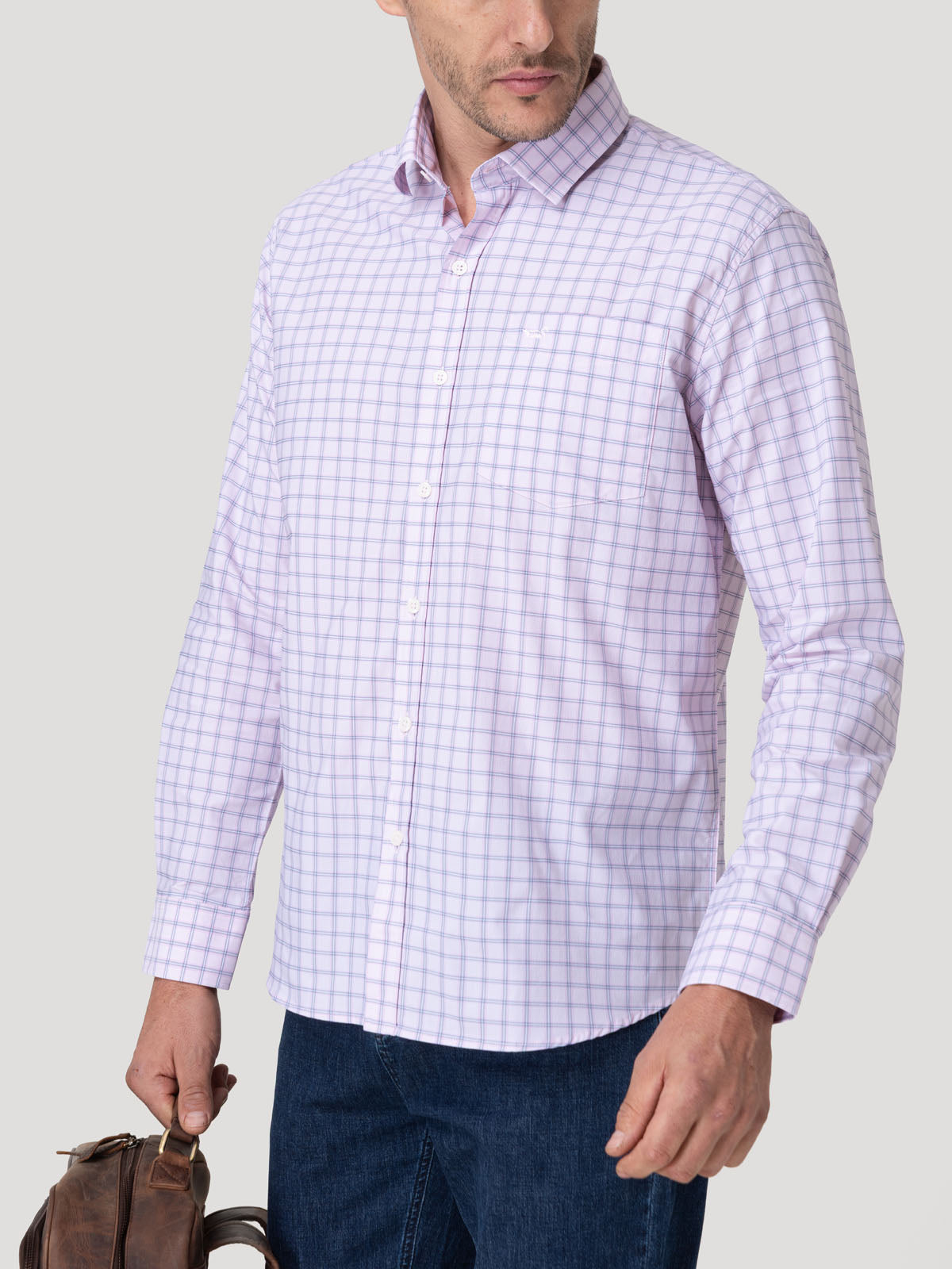 Camisa Smart Travel Hombre Latitude Rosado Rockford