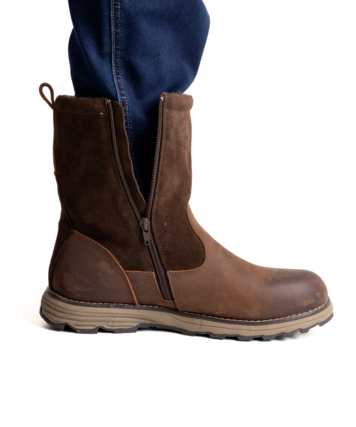 Bota Cuero Hombre Darius Café Rockford