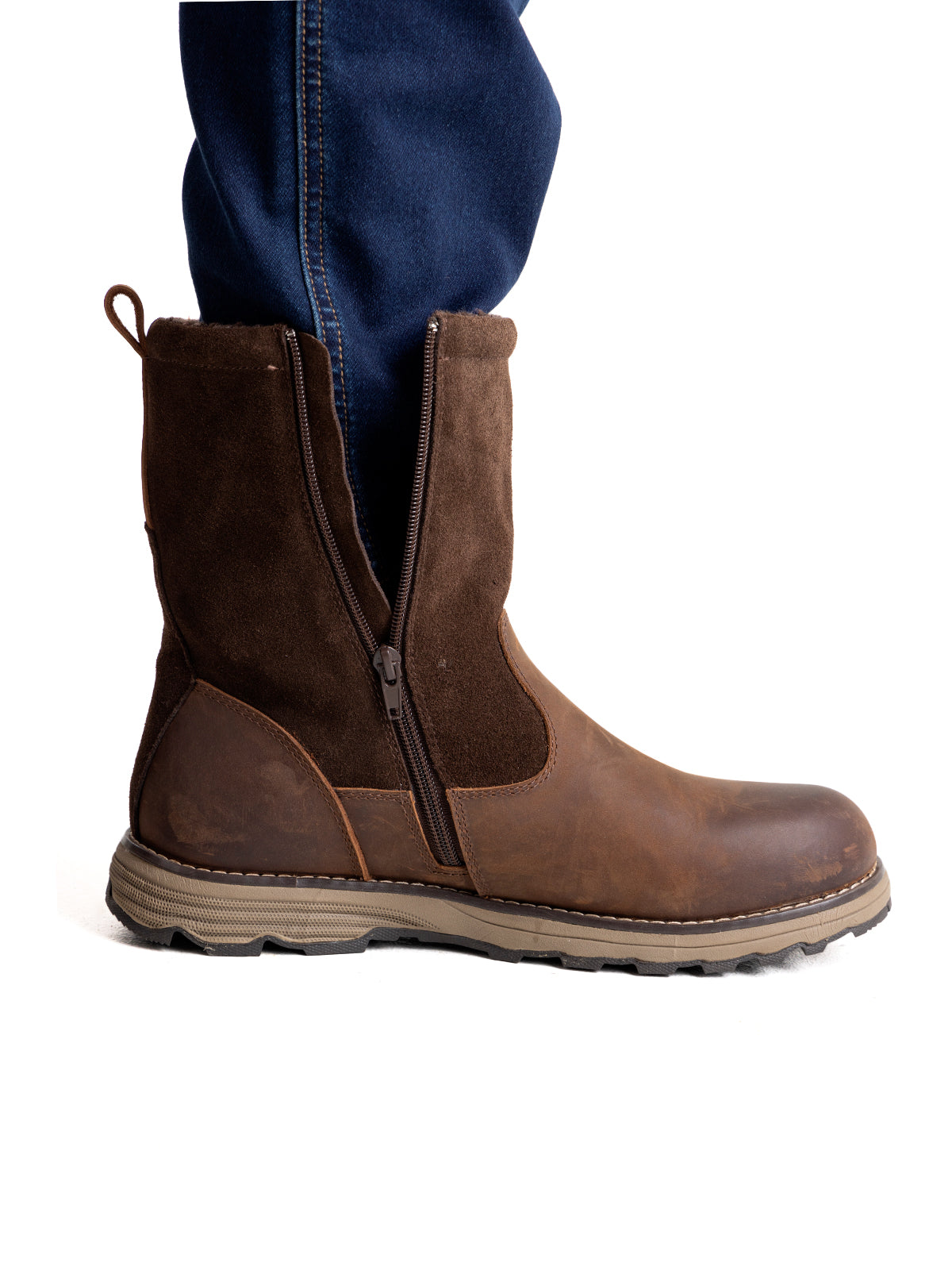 Bota Cuero Hombre Darius Café Rockford