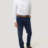 Camisa Libre De Arrugas Hombre Wor Cuello Button-Down Blanco Rockford