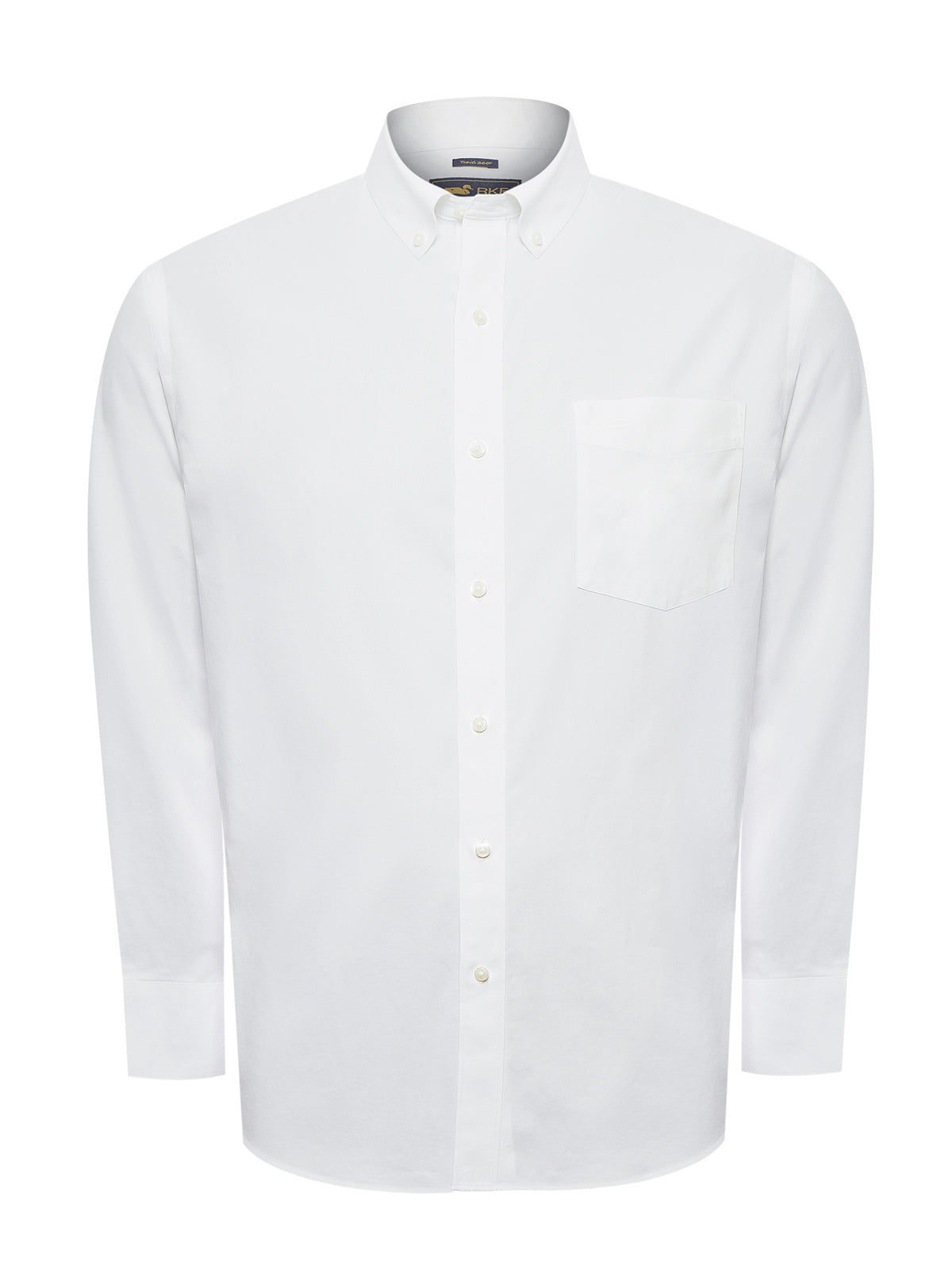 Camisa Libre De Arrugas Hombre Wor Cuello Button-Down Blanco Rockford