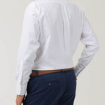 Camisa Libre De Arrugas Hombre Wor Cuello Button-Down Blanco Rockford