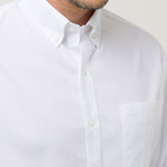 Camisa Libre De Arrugas Hombre Wor Cuello Button-Down Blanco Rockford