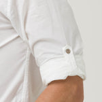 Camisa Libre De Arrugas Hombre Wor Cuello Button-Down Blanco Rockford