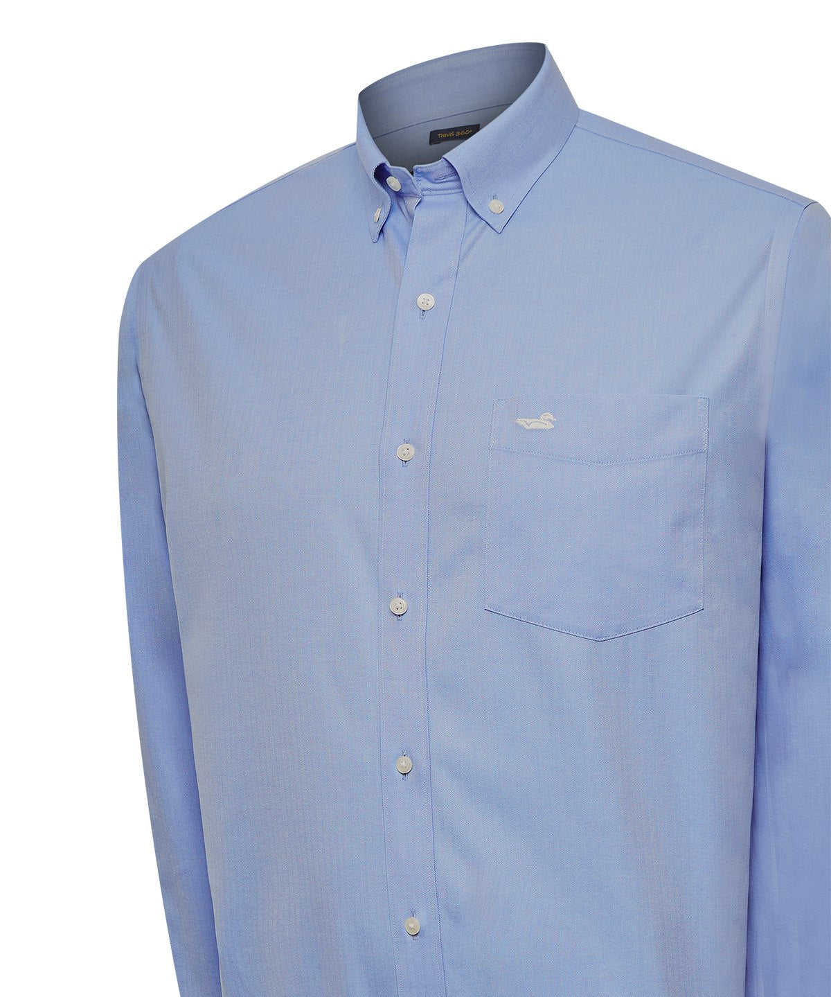 Camisa Libre De Arrugas Hombre Wor Cuello Button-Down Azul Rockford