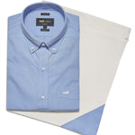 Camisa Libre De Arrugas Hombre Wor Cuello Button-Down Azul Rockford