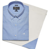 Camisa Libre De Arrugas Hombre Wor Cuello Button-Down Azul Rockford