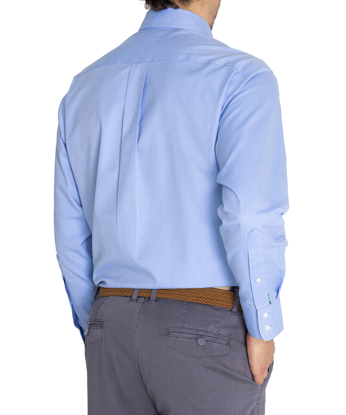 Camisa Libre De Arrugas Hombre Wor Cuello Button-Down Azul Rockford