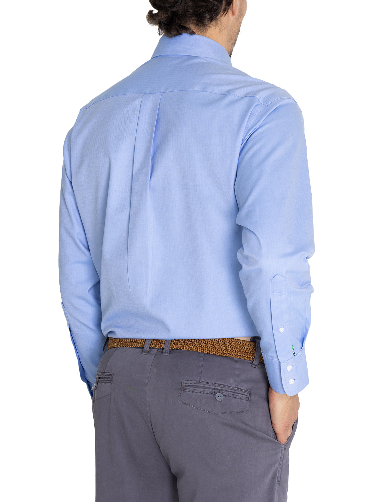 Camisa Libre De Arrugas Hombre Wor Cuello Button-Down Azul Rockford
