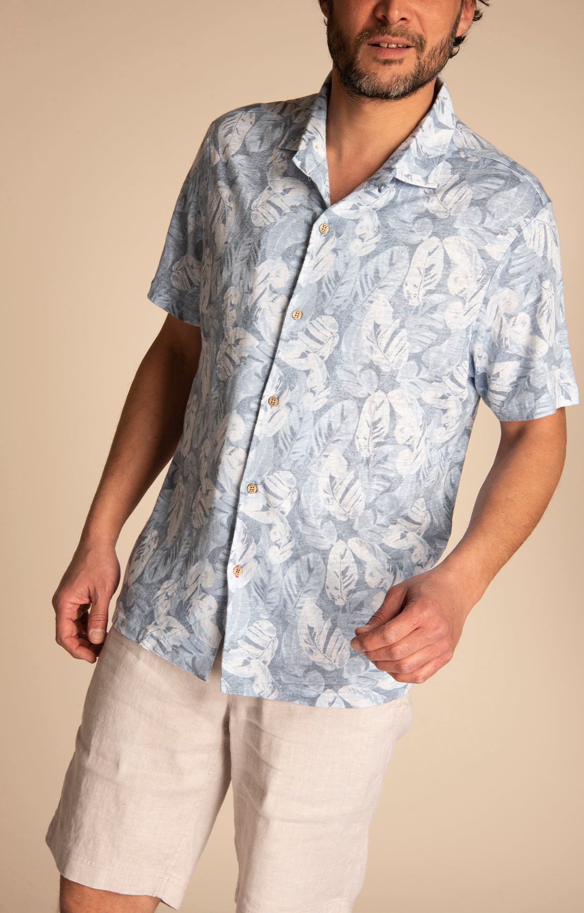 Camisa Hombre Jerseyprint Lino Orgánico