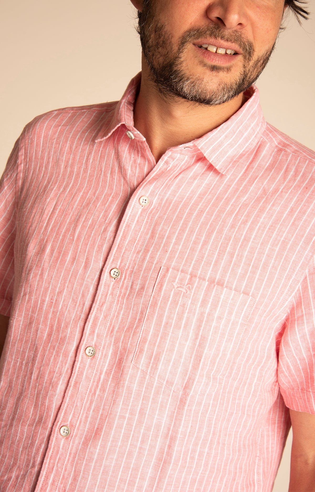 Camisa Hombre Stripeshirt Lino Orgánico