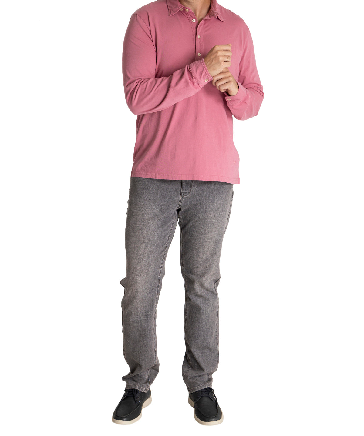 Polera Algodón Orgánico Hombre Forli Rosado Rockford