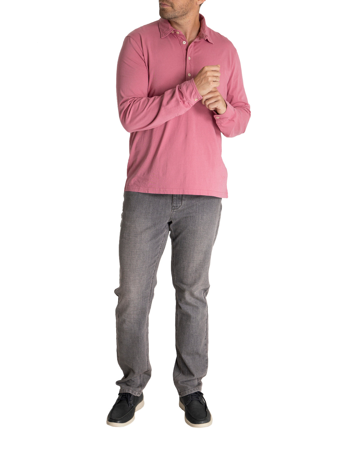 Polera Algodón Orgánico Hombre Forli Rosado Rockford