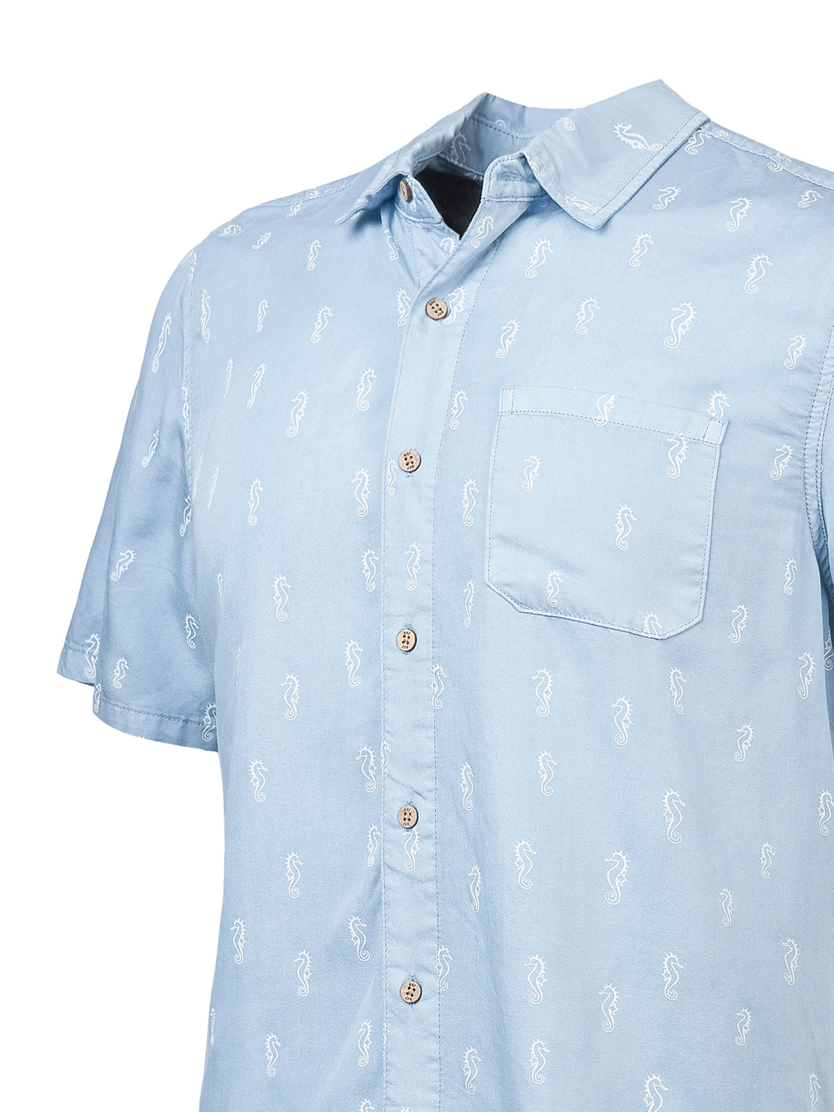 Camisa Tencel Hombre Denimprint Azul Rockford