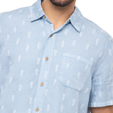 Camisa Tencel Hombre Denimprint Azul Rockford