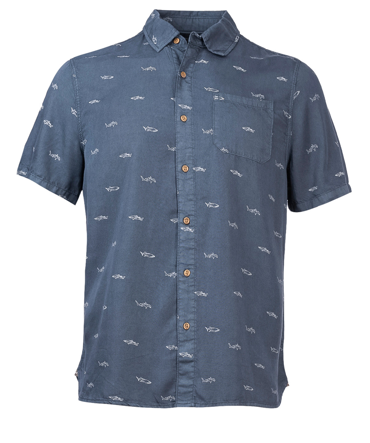 Camisa Tencel Hombre Denimprint Azul Marino Rockford