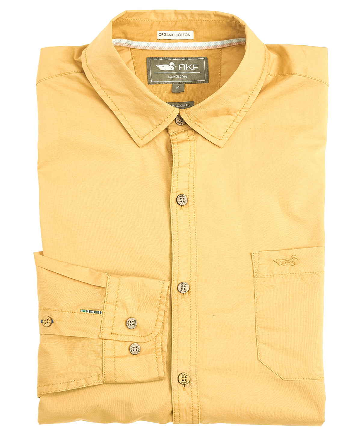 Camisa Algodón Orgánico Hombre Galiton Amarillo Rockford