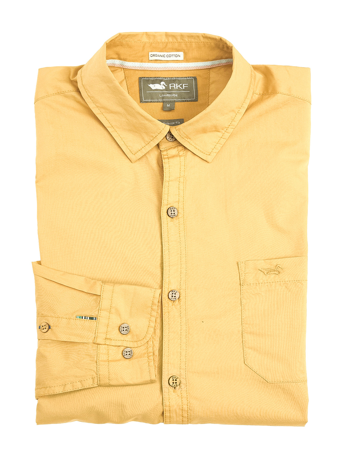 Camisa Algodón Orgánico Hombre Galiton Amarillo Rockford