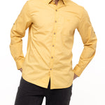 Camisa Algodón Orgánico Hombre Galiton Amarillo Rockford