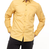 Camisa Algodón Orgánico Hombre Galiton Amarillo Rockford