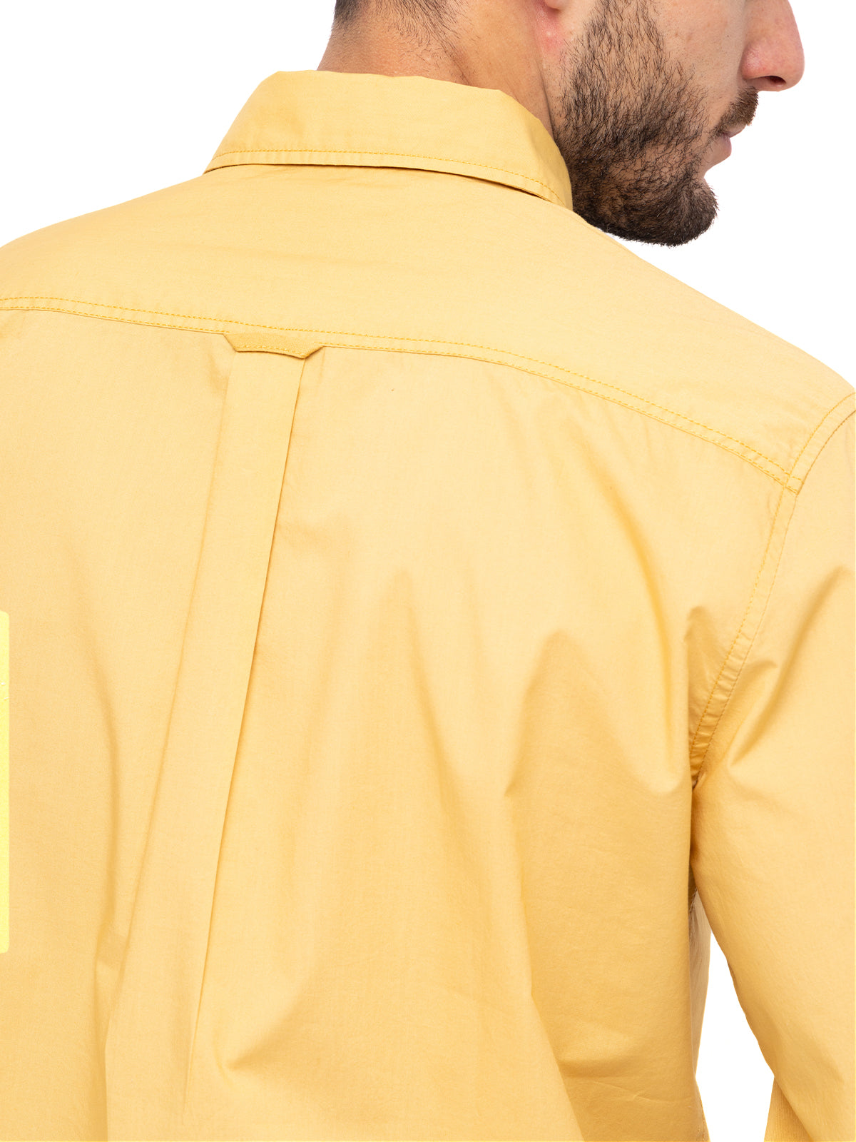 Camisa Algodón Orgánico Hombre Galiton Amarillo Rockford