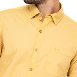 Camisa Algodón Orgánico Hombre Galiton Amarillo Rockford