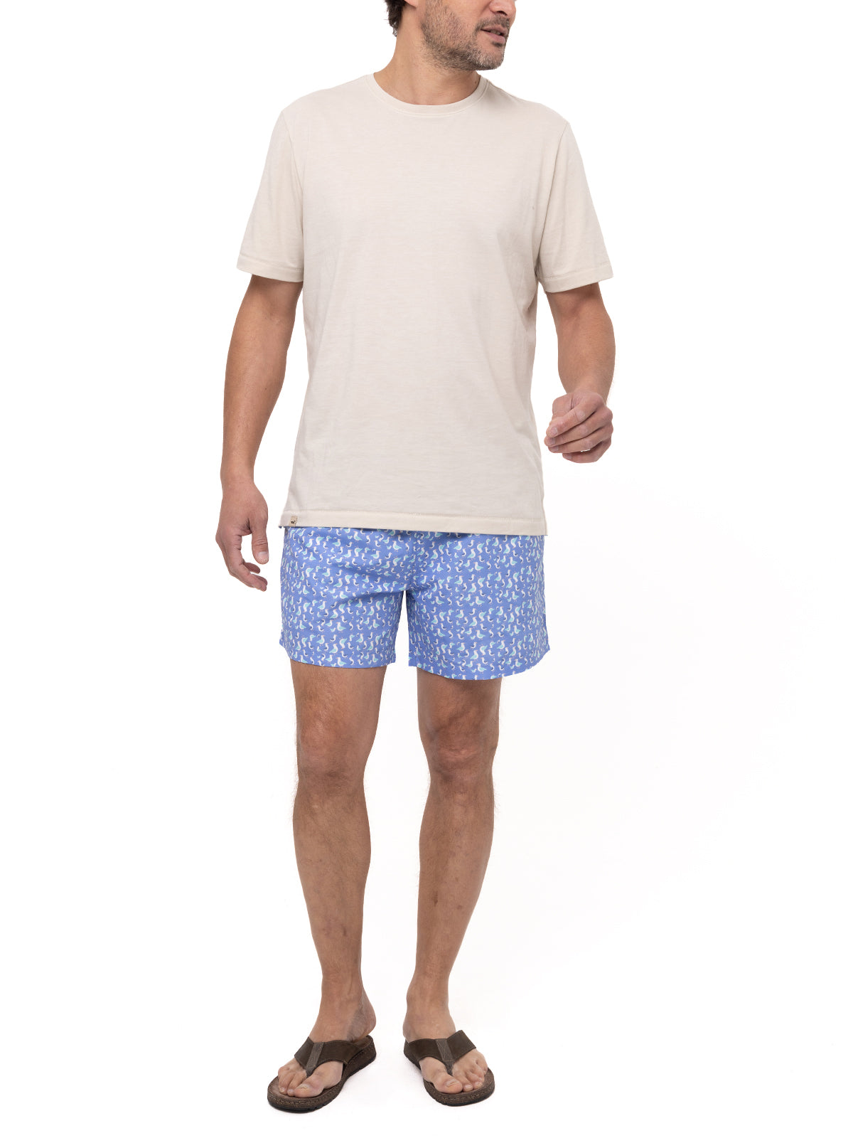 Traje De Baño Fibras Recicladas Hombre Izam Celeste Rockford