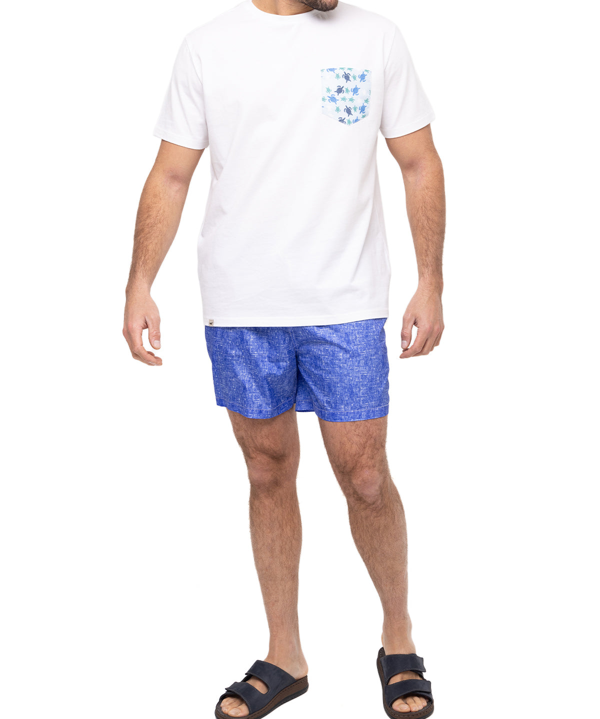 Traje De Baño Fibras Recicladas Hombre Linen Azul Rockford